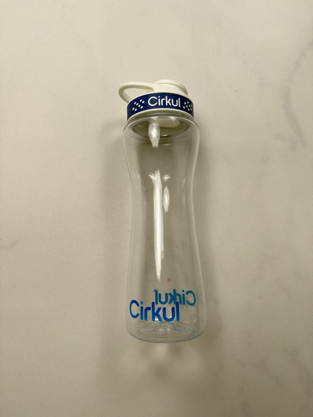 Cirkul Water Bottle Clear Blue Logo Hydration